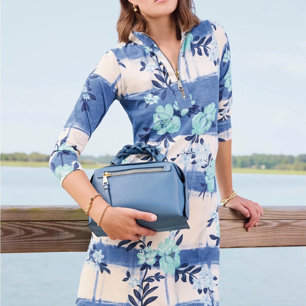 Spartina 449 Blue and White Floral Top